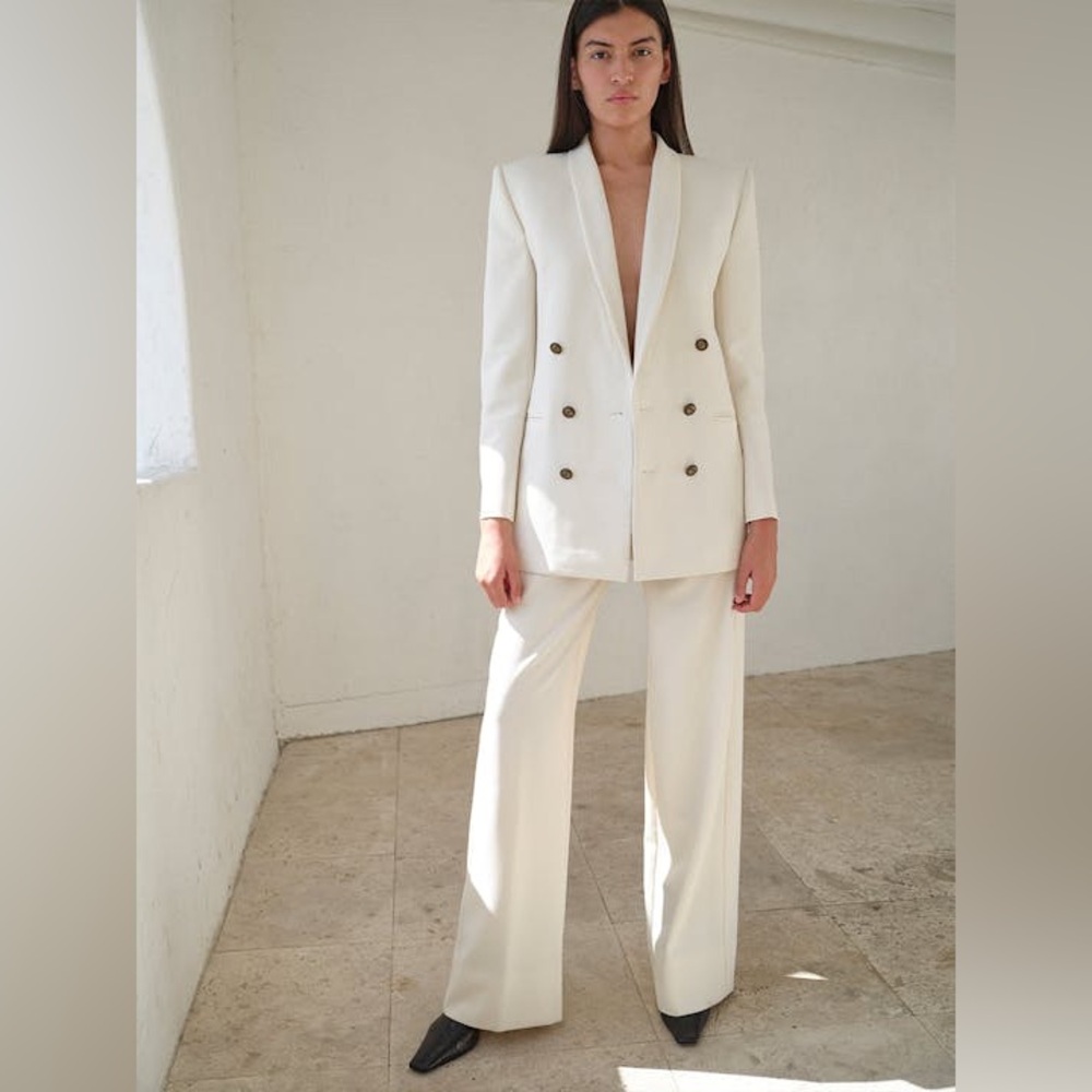 NWT FRAME Pajama Trousers in Cream